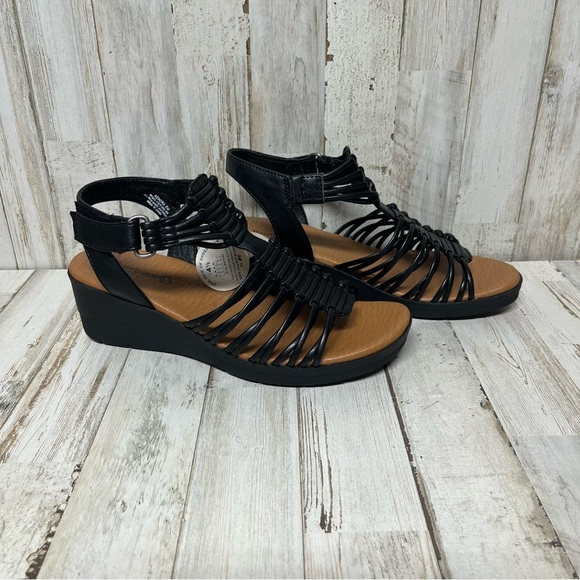 Baretraps® Cageny Casual Strappy Wedge Sandal Black 787772-J Women’s Size 6 - Picture 2 of 9